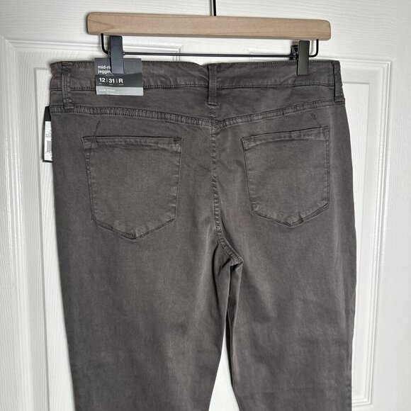 Mossimo Mid Rise Jeggings Jeans Pants Stretchy Women 12/31 R Brown Grey Grunge - Picture 9 of 14